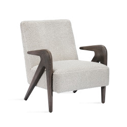 Interlude Home Angelica Lounge Chair - Haze Shearling