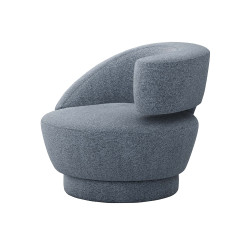 Interlude Home Arabella Right Swivel Chair - Azure