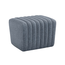 Interlude Home Channel Ottoman - Azure