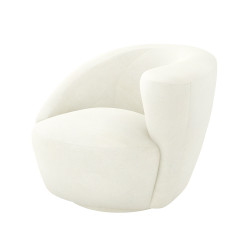 Interlude Home Carlisle Right Swivel Chair - Pure