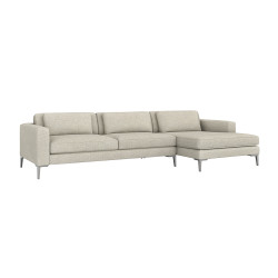 Interlude Home Izzy Right Chaise Sectional - Wheat