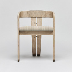 Interlude Home Maryl Iii Dining Chair - Washed White/ Natural Cream