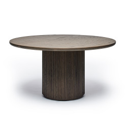 Interlude Home Laurel Round Dining Table Large - Mocha