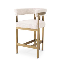 Eichholtz Clubhouse Counter Stool - Bouclé Cream