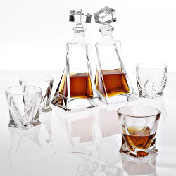 Eichholtz Sapphire Crystal Decanter Set - S/6