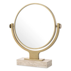 Eichholtz Briancon Mirror - Travertine Antique Brass