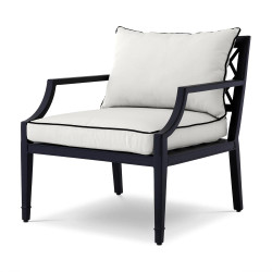 Eichholtz Bella Vista Outdoor Chair - Black Sunbrella Canvas