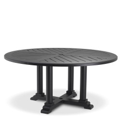 Eichholtz Bell Rive Outdoor Dining Chair - Round L Black