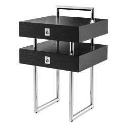 Eichholtz Bedini Side Table - Polished Stainless Steel