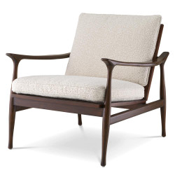 Eichholtz Manzo Chair - Classic Brown Bouclé Cream Incl Cushions