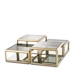 Eichholtz Callum Coffee Table - Brushed Brass - Set Of 4