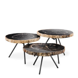 Eichholtz De Soto Coffee Table - Dark Range - Set Of 3