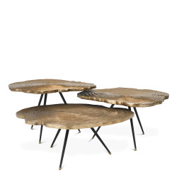 Eichholtz Quercus Coffee Table - Brass - Set Of 3