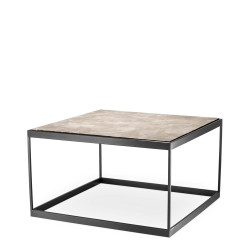 Eichholtz La Quinta Side Table - Bronze Finish Beige Marble