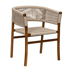 Noir Conrad Chair - Teak With Woven Rope