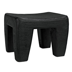 Noir Sumo Stool - Black Burnt