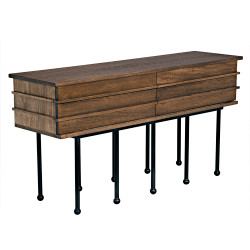 Noir Oliver Console - Dark Walnut