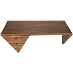 Noir Tetramo Desk - Dark Walnut