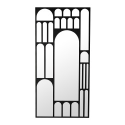 Noir Doorway Mirror - Black Steel