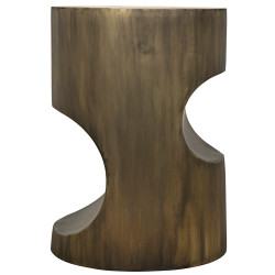 Noir Margo Side Table - Steel With Aged Brass Finish