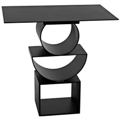 Noir Shape Side Table - Black Steel