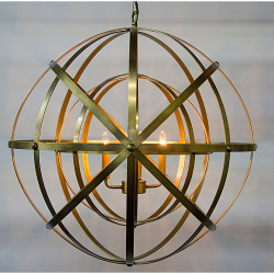 Noir Alchemy Chandelier - Metal With Brass Finish