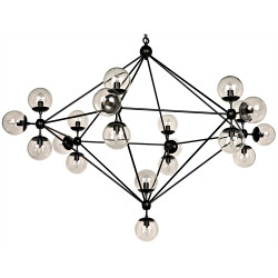 Noir Pluto Chandelier - Large - Black Steel