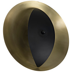 Noir Bengal Sconce - Steel With Brass Finish