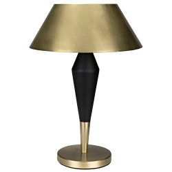 Noir Blau Table Lamp - Steel With Brass Finish And Black Steel Detail