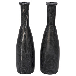 Noir Moris Decorative Candle Holder - Set Of 2 - Black