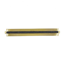 Worlds Away Large Brass Long Handle - Inset Resin - Charcoal