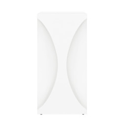 Worlds Away Hourglass Occassional Table - Matte White Lacquer