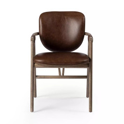 Four Hands Rowanoke Dining Armchair - Havana Brown