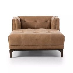 Four Hands Dylan Chaise Lounge - Palermo Drift, Sienna Brown