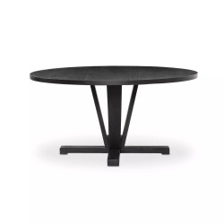 Four Hands Cobain Dining Table - 60" - Flint Black