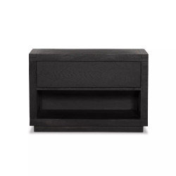 Four Hands Warby Nightstand - Worn Black Oak Veneer