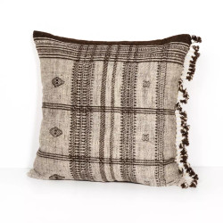 Four Hands Bhujodi Pillow - Bhujodi Mocha - 22X22" - Cover Only