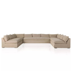 Four Hands Grant Slipcover 5 - Piece Sectional - 174" - Antwerp Taupe