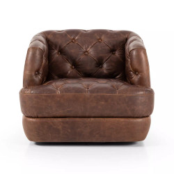 Four Hands Paul Swivel Chair - Raleigh Cigar