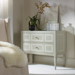 Modern History Milan Commode - Grey Paint With Ivory Accent