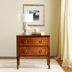 Modern History Two Drawer Fruitwood Commode