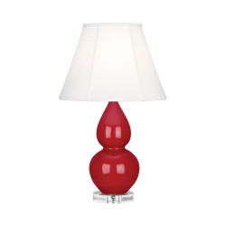 Small Double Gourd Table Lamp - Ruby Red