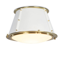 Regina Andrew French Maid Flush Mount - White And Natural Brass