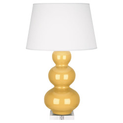 Triple Gourd Table Lamp - Lucite - Sunset Triple Gourd Table Lamp - Lucite - Sunset