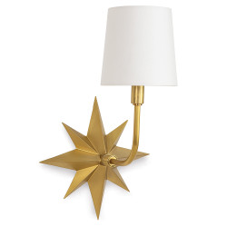 Regina Andrew Etoile Sconce - Natural Brass