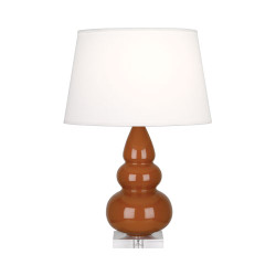 Small Triple Gourd Table Lamp - Cinnamon