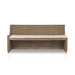 Amber Lewis x Four Hands BYO: Senna Woven Dining Banquette - Broadway Dune - LAF - 72"