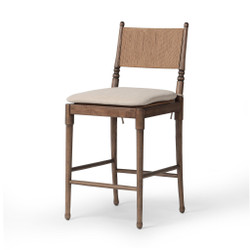 Amber Lewis x Four Hands Fayth Counter Stool With Cushion - Broadway Dune