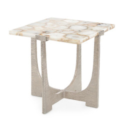 John Richard Unity Agate End Table - Nickel