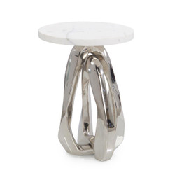 John Richard Kaari Side Table - Polished Nickel